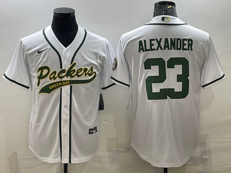 Men's Green Bay Packers Jaire Alexander #23 White Game Jersey1 Joint Edition football jersey product view 1