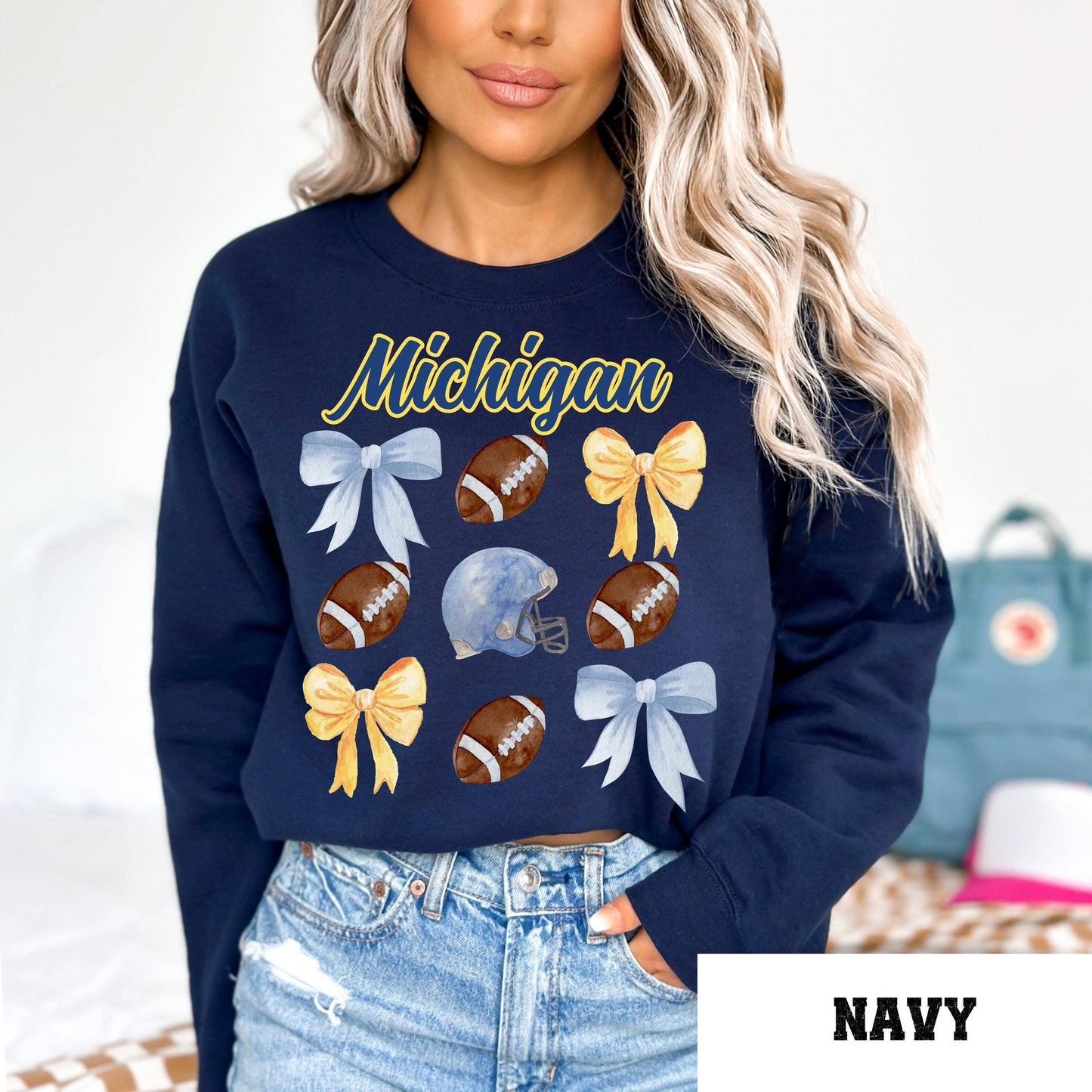 Coquette Michigan Football Sweatshirt College Game Day Shirt Unisex T-shirt, Sweatshirt, Hoodie, Long Sleeve Tee - T-Shirt, Sweatshirt, Hoodie