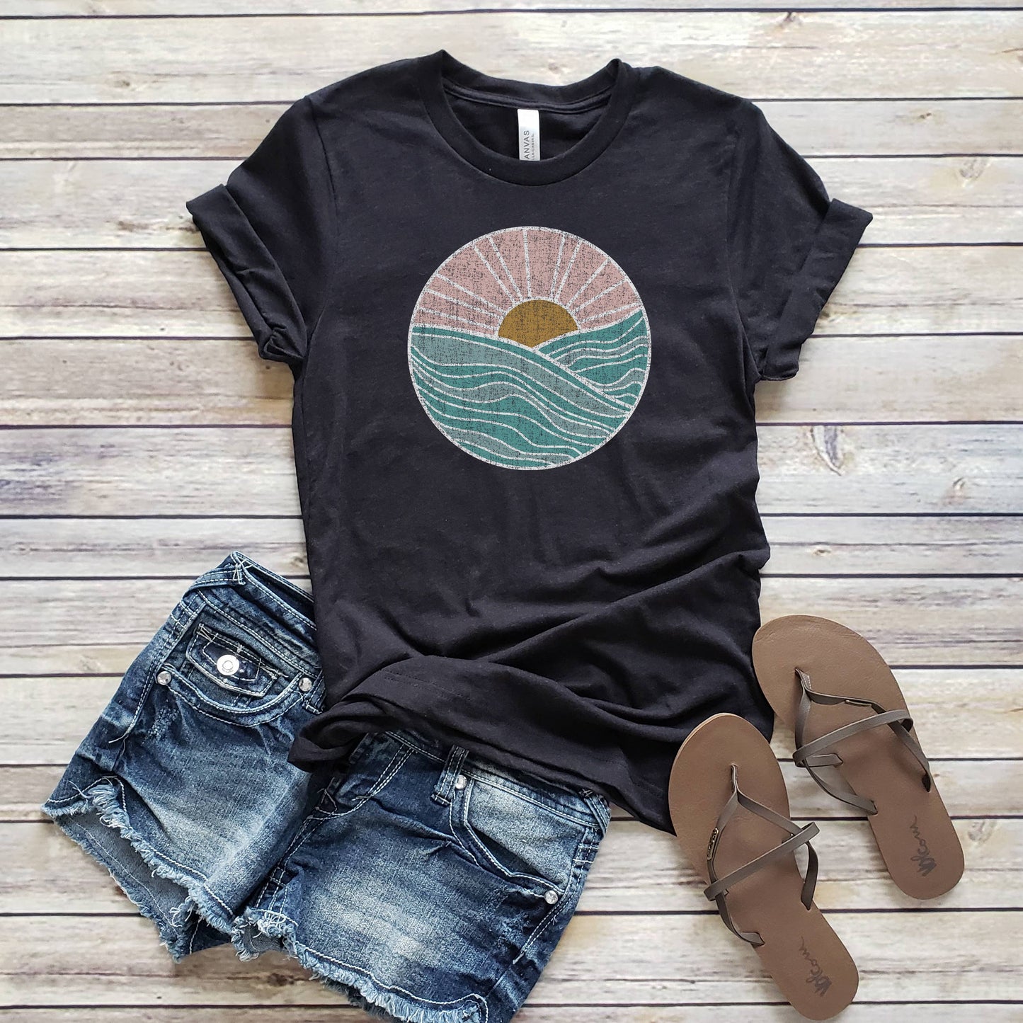 Pink Sunset Tee | Summer | Sunset | Sizes XS-2XL Unisex T-shirt, Sweatshirt, Hoodie, Long Sleeve Tee - T-Shirt, Sweatshirt, Hoodie