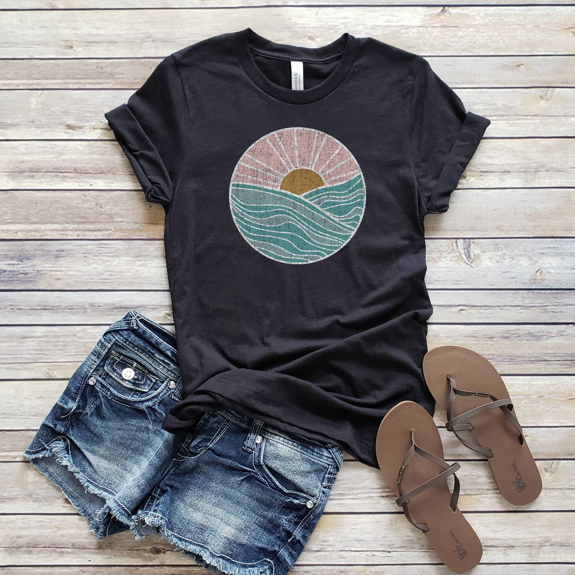 Pink Sunset Tee | Summer | Sunset | Sizes XS-2XL Unisex T-shirt, Sweatshirt, Hoodie, Long Sleeve Tee - T-Shirt, Sweatshirt, Hoodie