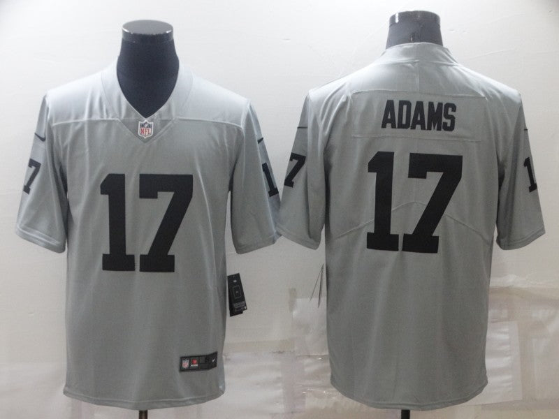 Men's Las Vegas Raiders #17 Davante Adams Gray Game Jersey1 Stitched American Football Jerseys football jersey product view 1