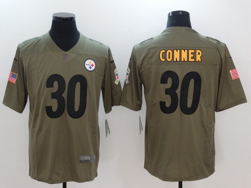 Men's Pittsburgh Steelers James Conner #30 Brown Alternate Game Jersey1 football jersey product view 1