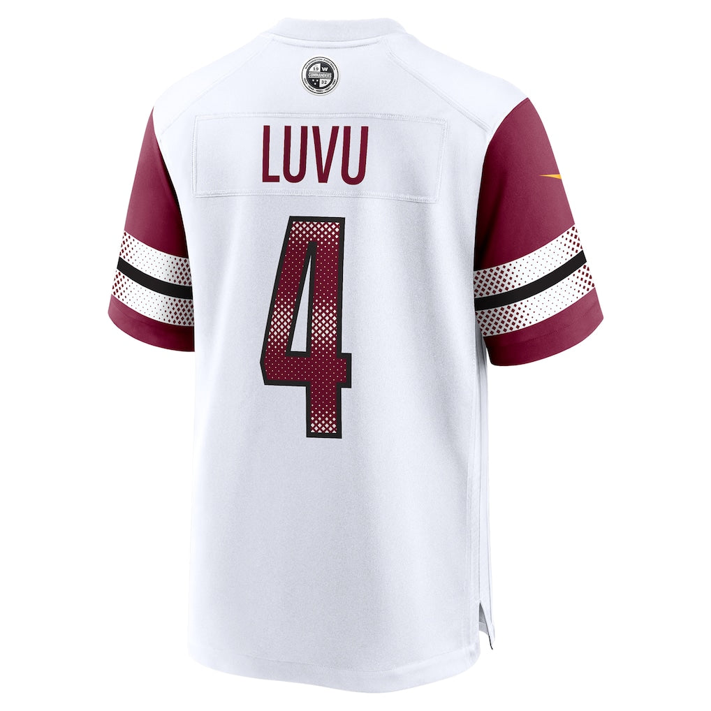 W.Commanders #4 Frankie Luvu White Game Jersey football jersey product view 1