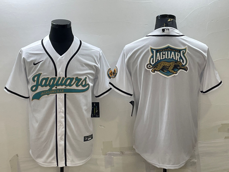 Men's Jacksonville Jaguars White Fashion Jersey1 football jersey product view 1