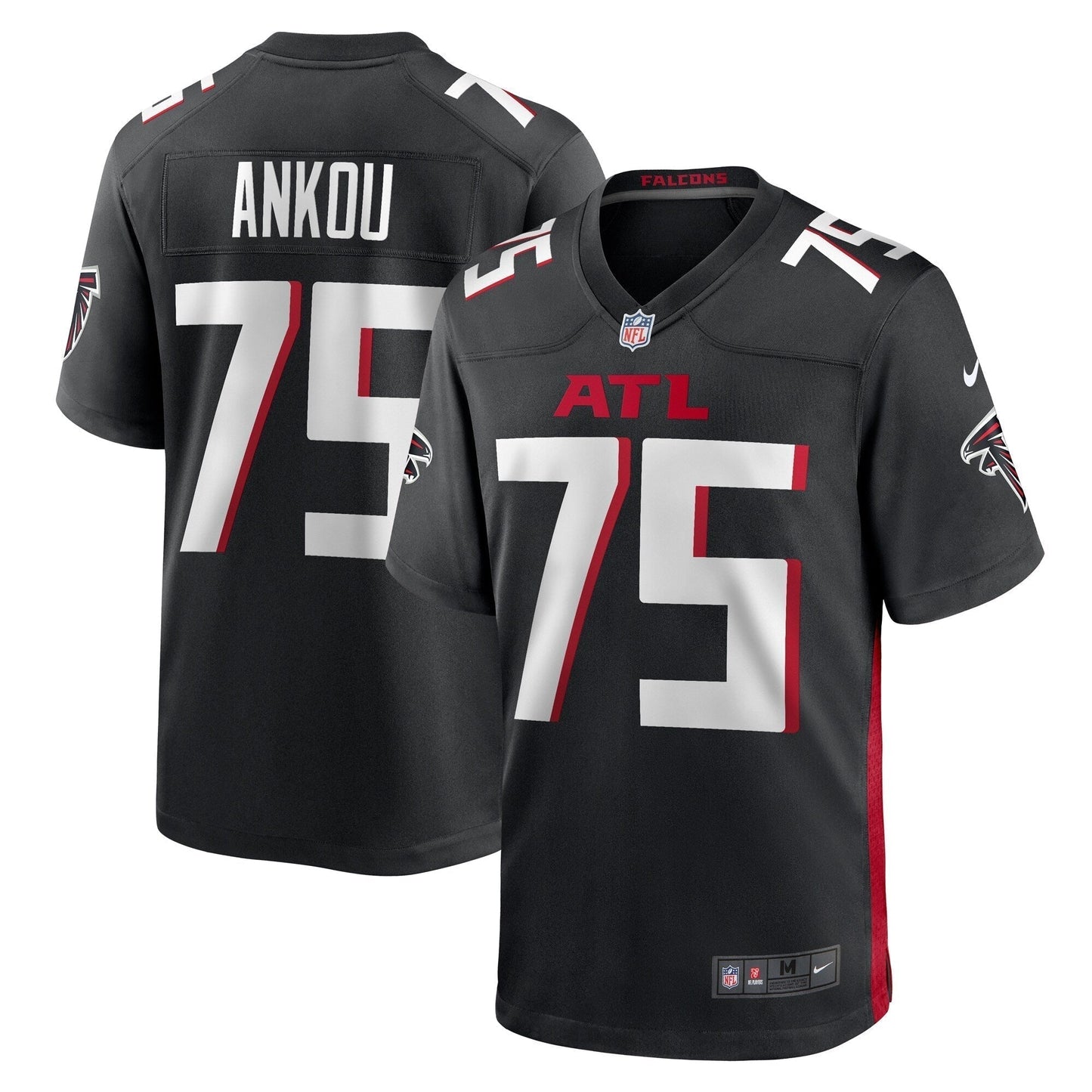Eli Ankou Atlanta Falcons Game Jersey - Black football jersey product view 1
