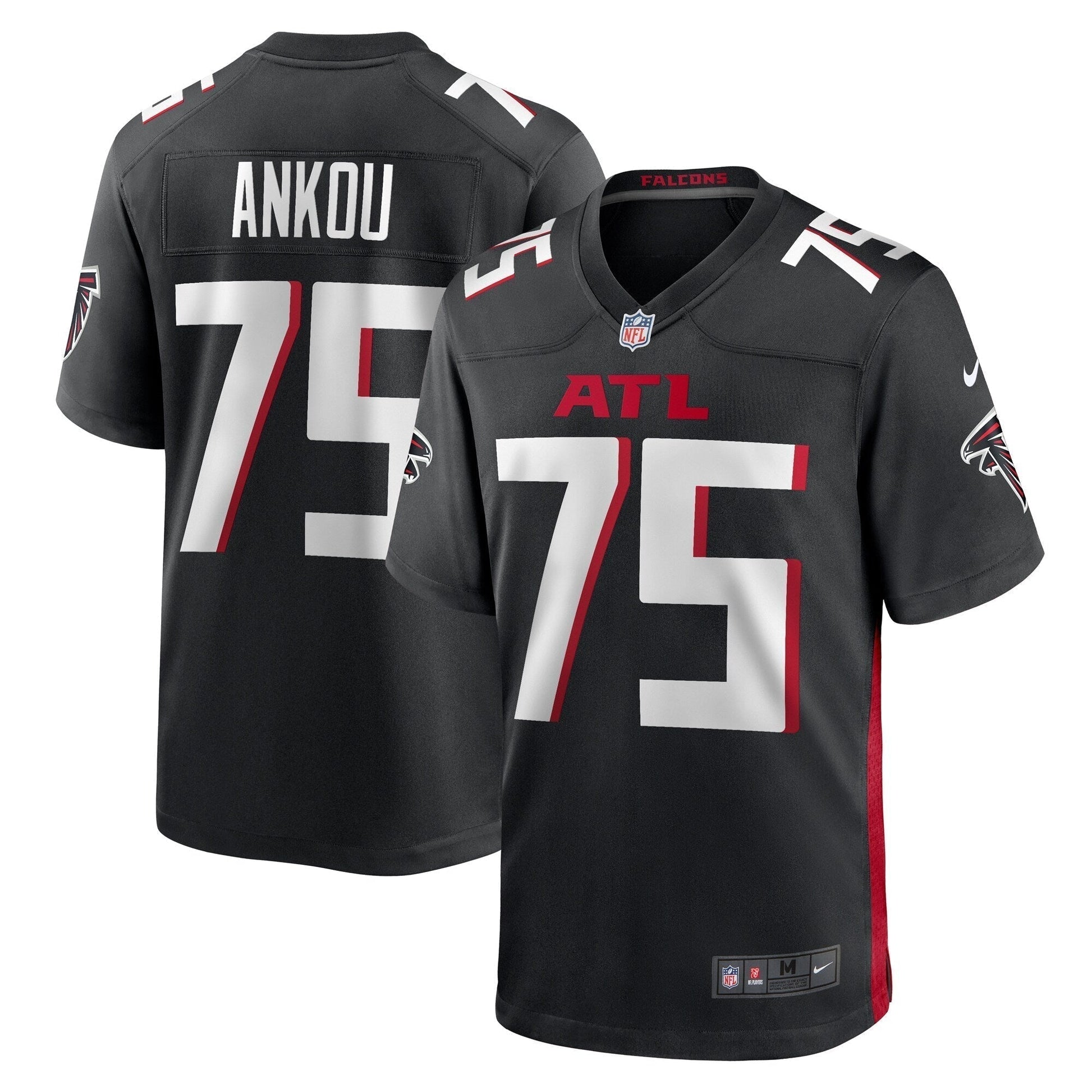 Eli Ankou Atlanta Falcons Game Jersey - Black football jersey product view 1