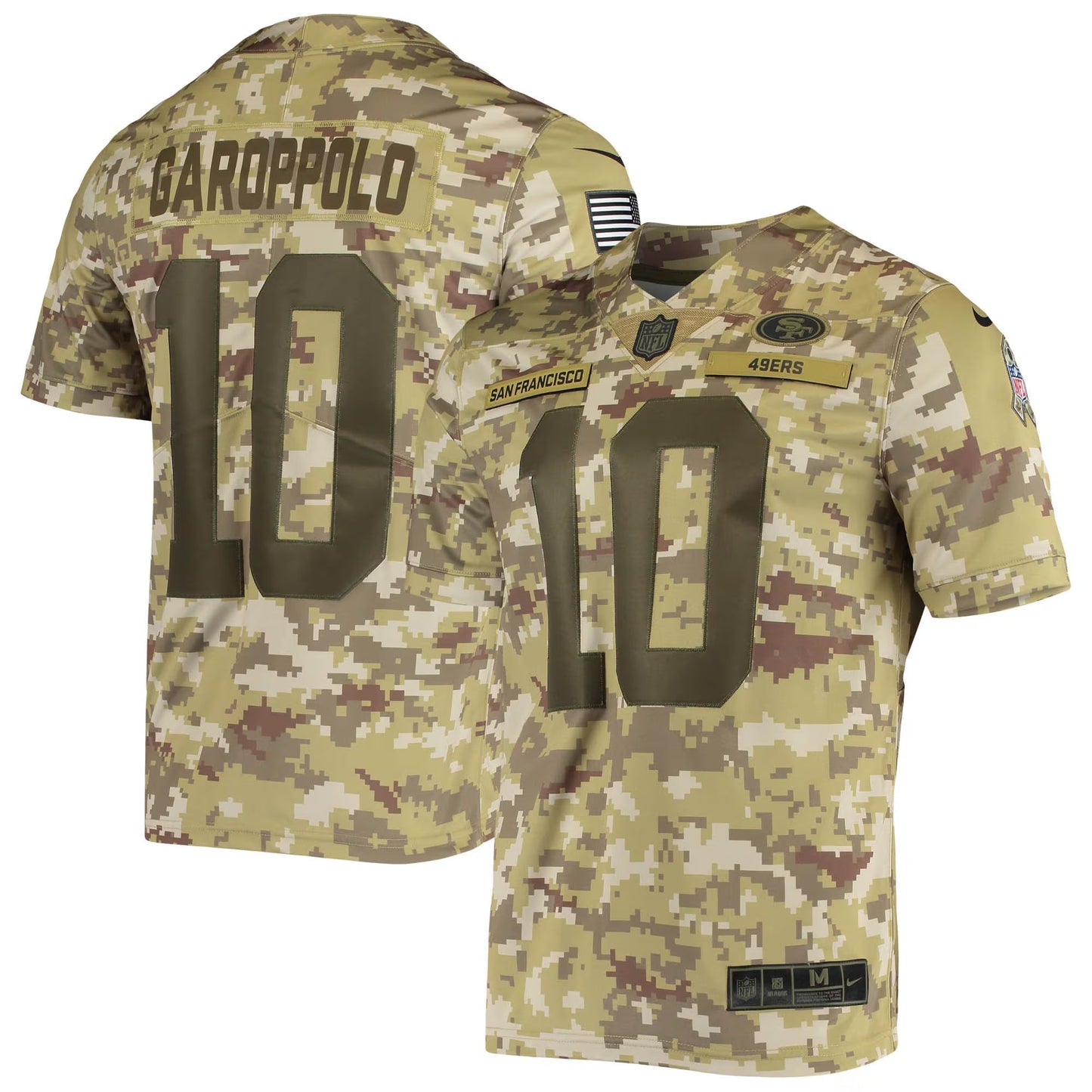 San Francisco 49ers Jimmy Garoppolo Camo Salute To Service Limited Player Jersey football jersey product view 1