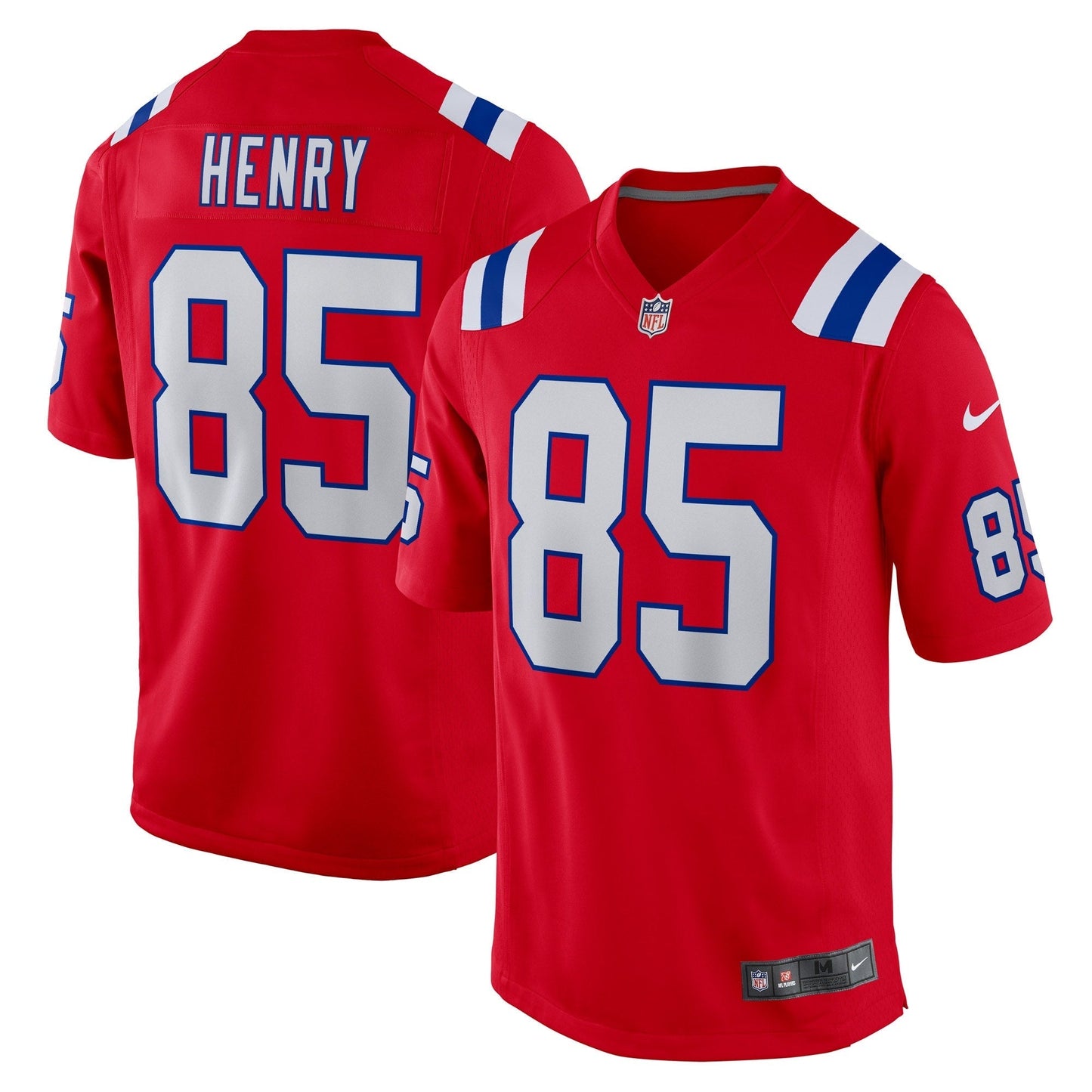 New England Patriots Hunter Henry Red Game Alternate Jersey football jersey product view 1