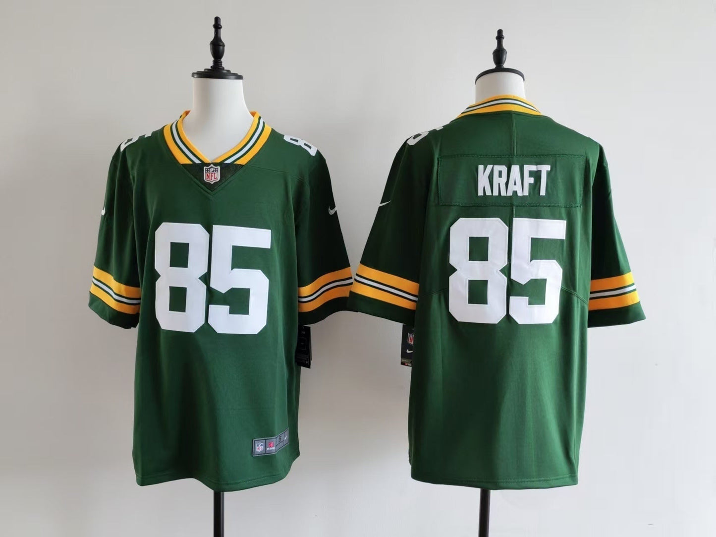 Men's Green Bay Packers Tucker Kraft Jersey - Green football jersey product view 1