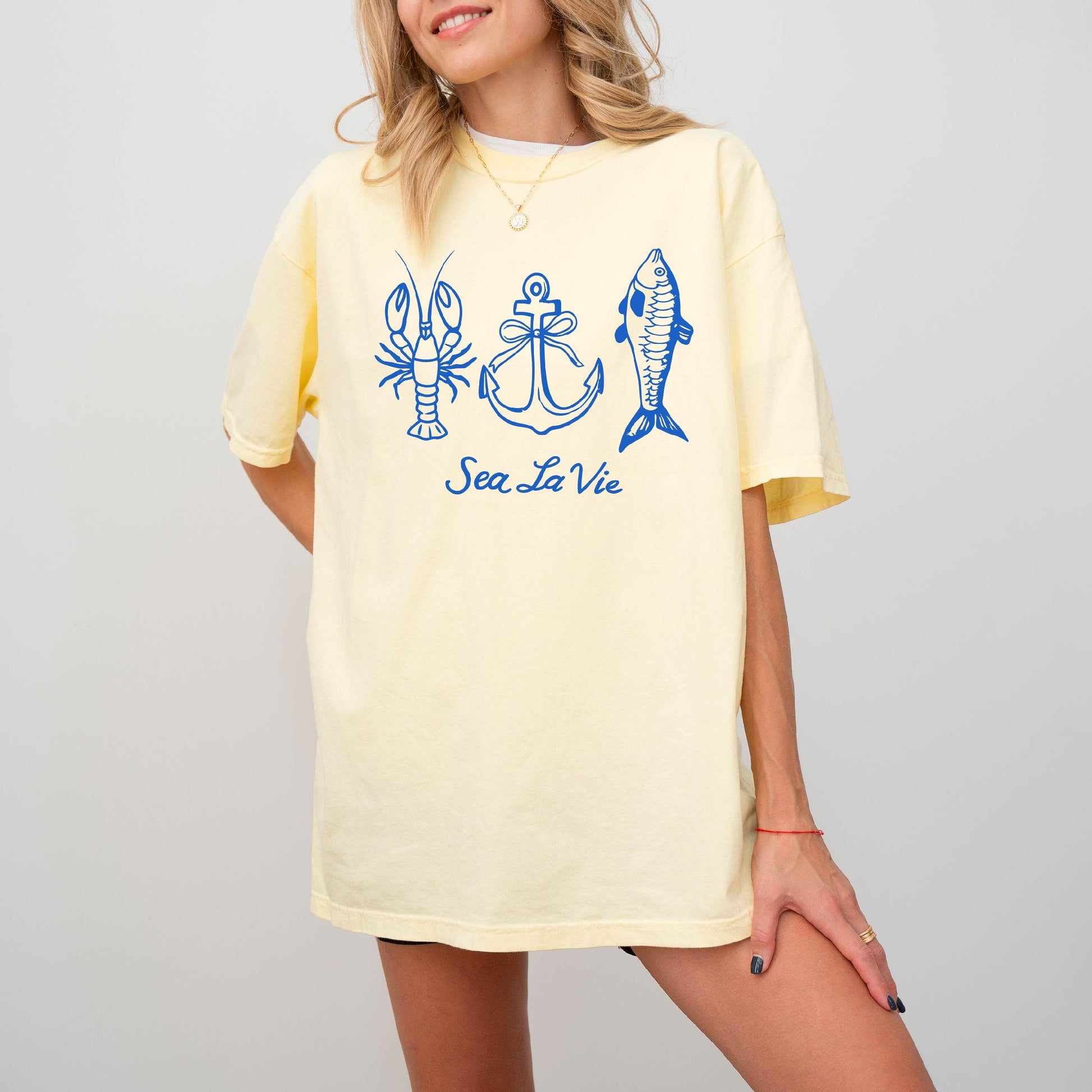 Graphic Tee Coastal, Graphic Tee, Lobster Graphic Tee Unisex T-shirt, Sweatshirt, Hoodie, Long Sleeve Tee - T-Shirt, Sweatshirt, Hoodie
