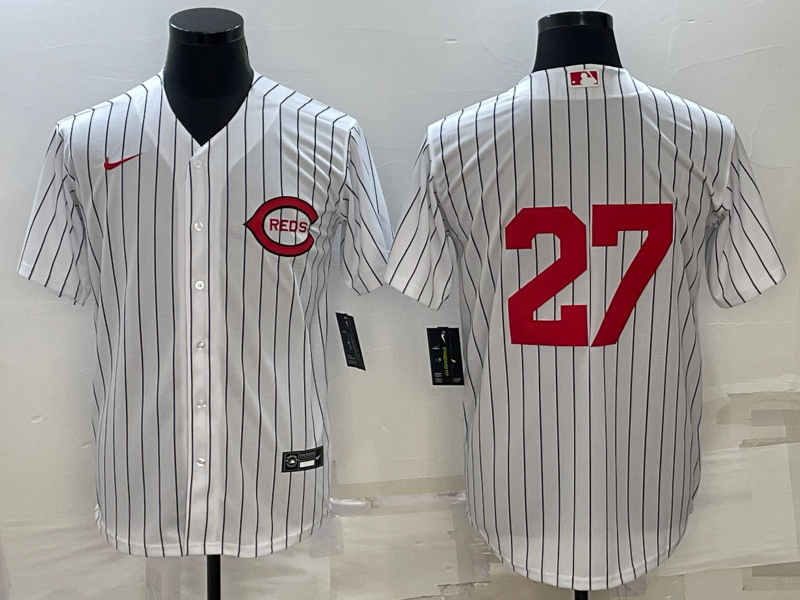 Men's Cincinnati Reds Scott Rolen #27 White 2022 MLB at Field of Dreams Game Authentic Player Jersey baseball jersey product view 1