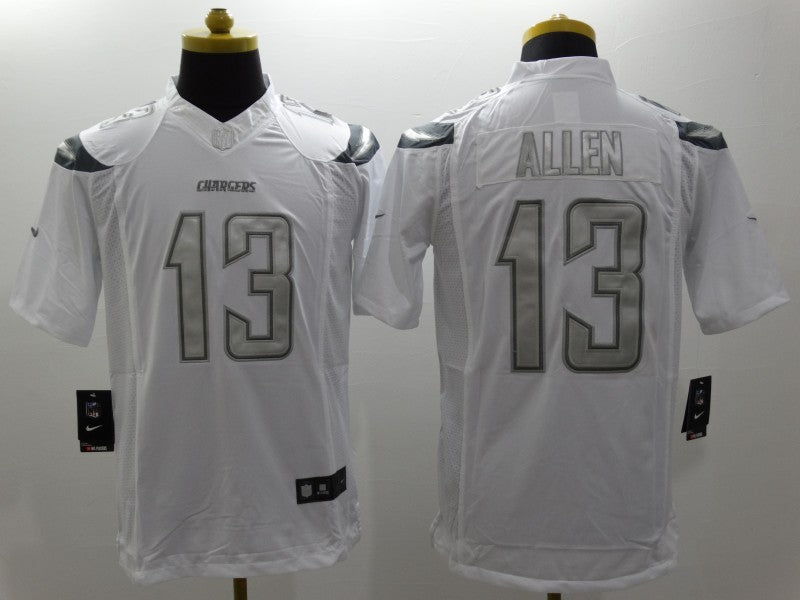 Men's Los Angeles Chargers Keenan Allen #13 White Game Jersey1 football jersey product view 1