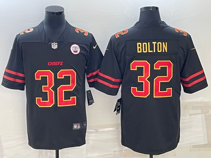 Men's Kansas City Chiefs Nick Bolton #32 Black Player Jersey1 football jersey product view 1