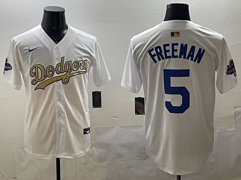 Men's Los Angeles Dodgers Freddie Freeman White Alternate Game Jersey baseball jersey product view 1