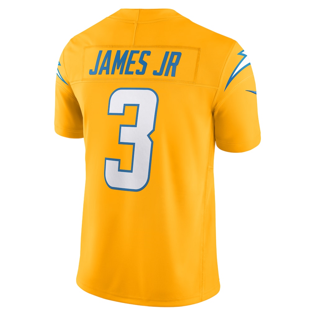 LA.Chargers #3 Derwin James Jr. Gold Alternate Charger Power Vapor F.U.S.E. Limited Jersey football jersey product view 1