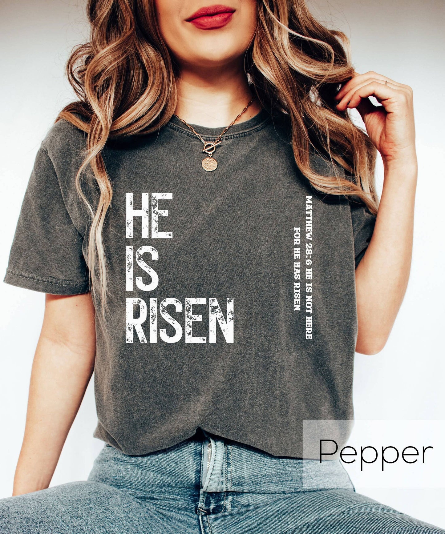 He Is Risen Christian Shirt - Bible Verse Religious Gift Unisex T-shirt, Sweatshirt, Hoodie, Long Sleeve Tee - T-Shirt, Sweatshirt, Hoodie