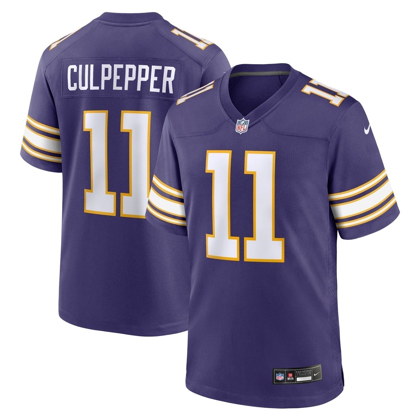 Daunte Culpepper Minnesota Vikings Classic Retired Game Jersey - Purple football jersey product view 1