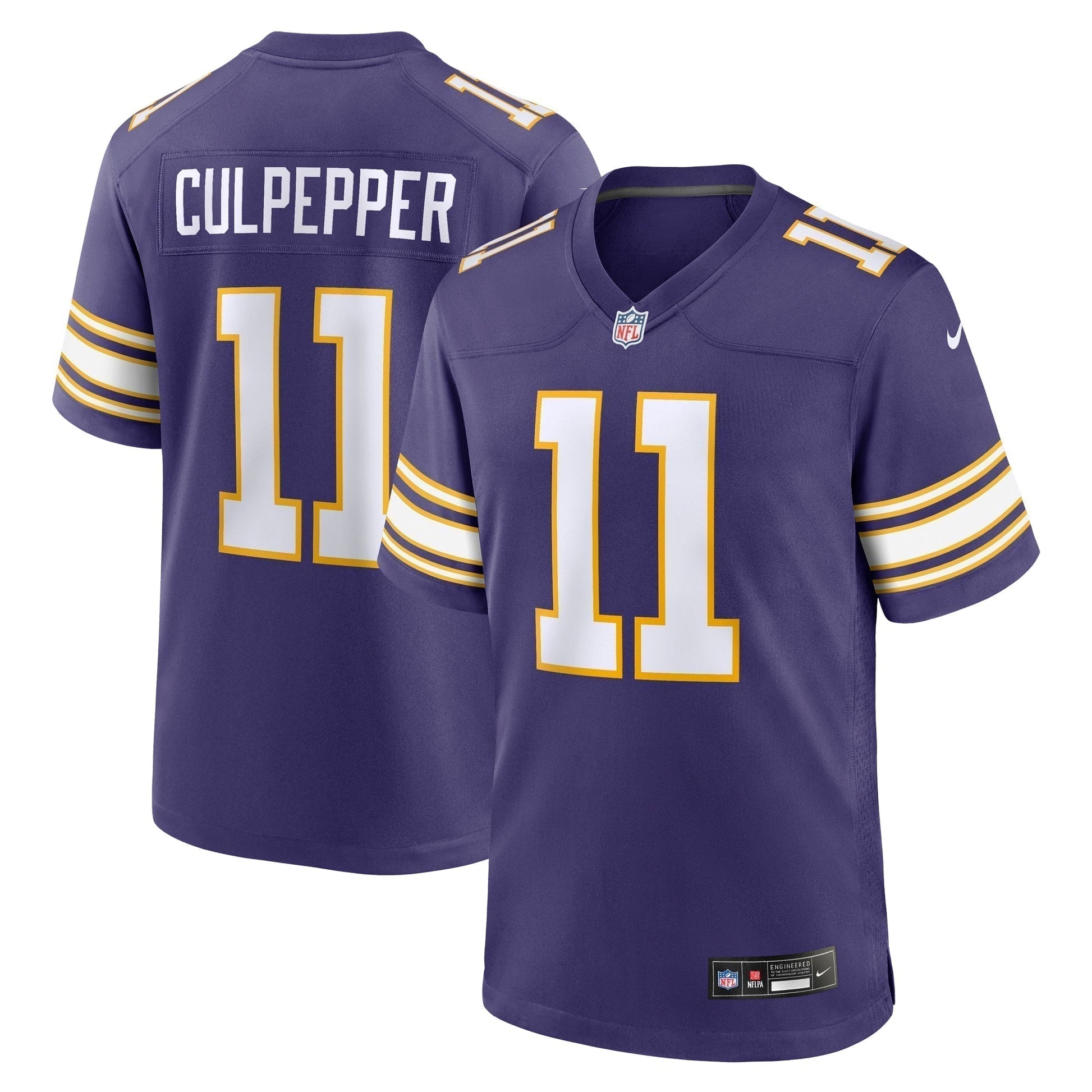 Daunte Culpepper Minnesota Vikings Classic Retired Game Jersey - Purple football jersey product view 1