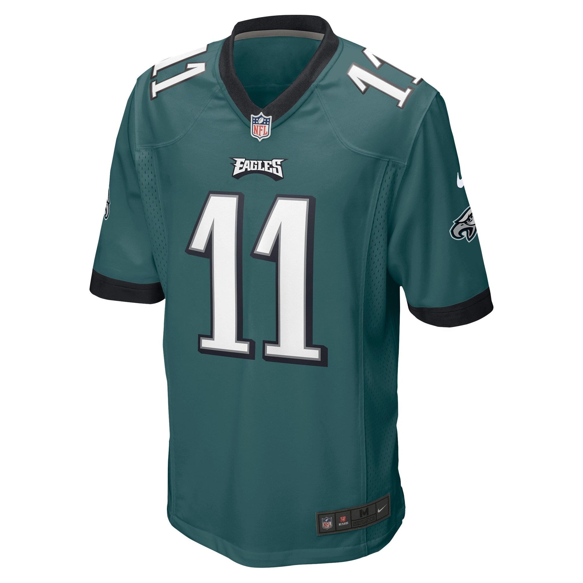 A.J. Brown Philadelphia Eagles Game Jersey - Midnight Green football jersey product view 2