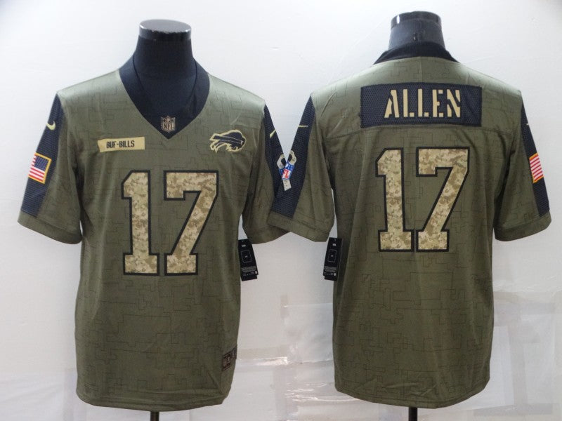 Men's Buffalo Bills Josh Allen Brown Game Player Jersey football jersey product view 1
