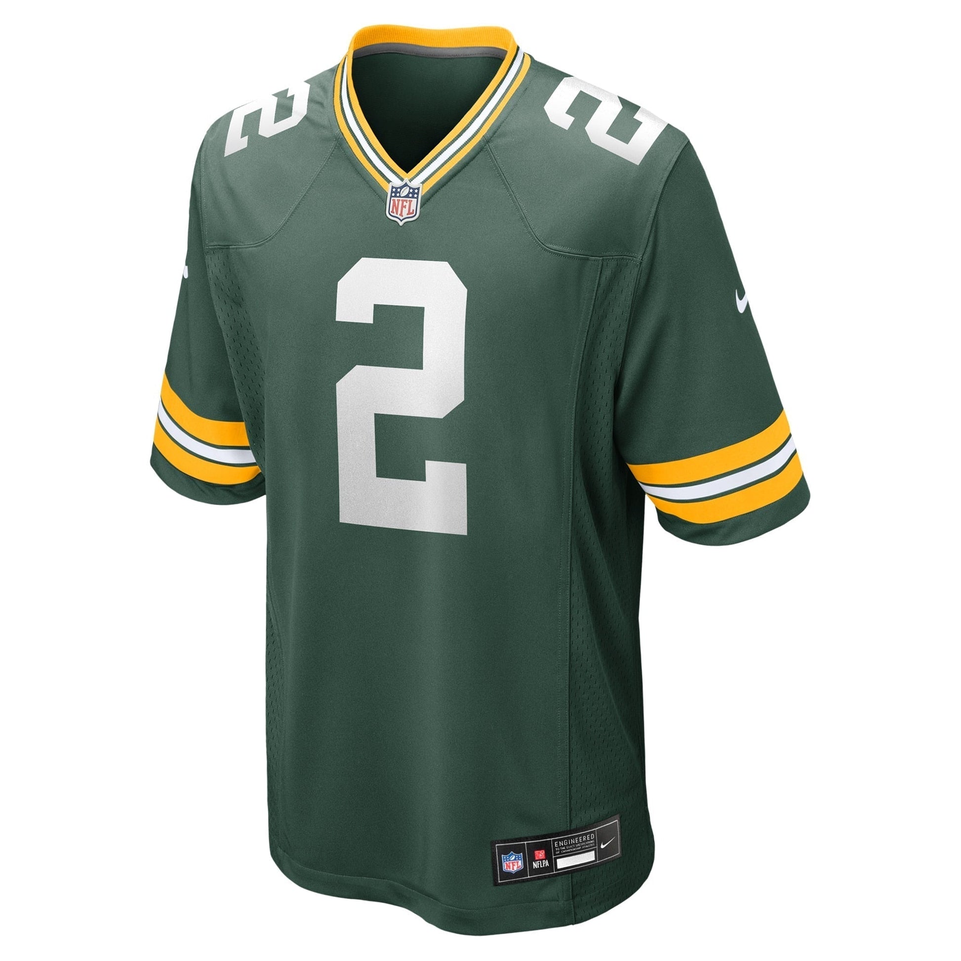Malik Willis Green Bay Packers Game Jersey - Green football jersey product view 2