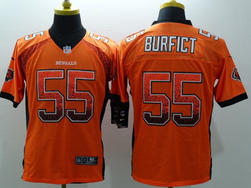 Men's Cincinnati Bengals Vontaze Burfict #55 Orange Game Jersey1 football jersey product view 1