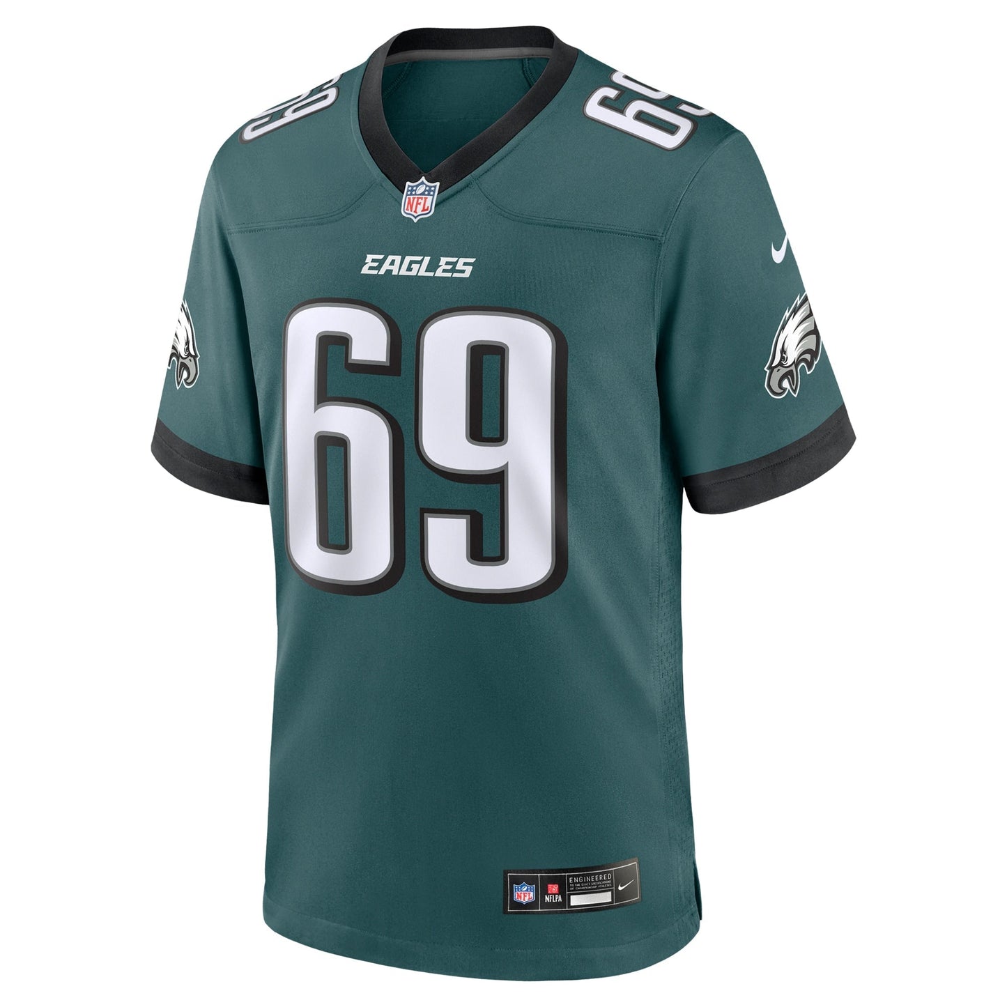 Landon Dickerson Philadelphia Eagles Team Game Jersey - Midnight Green football jersey product view 2