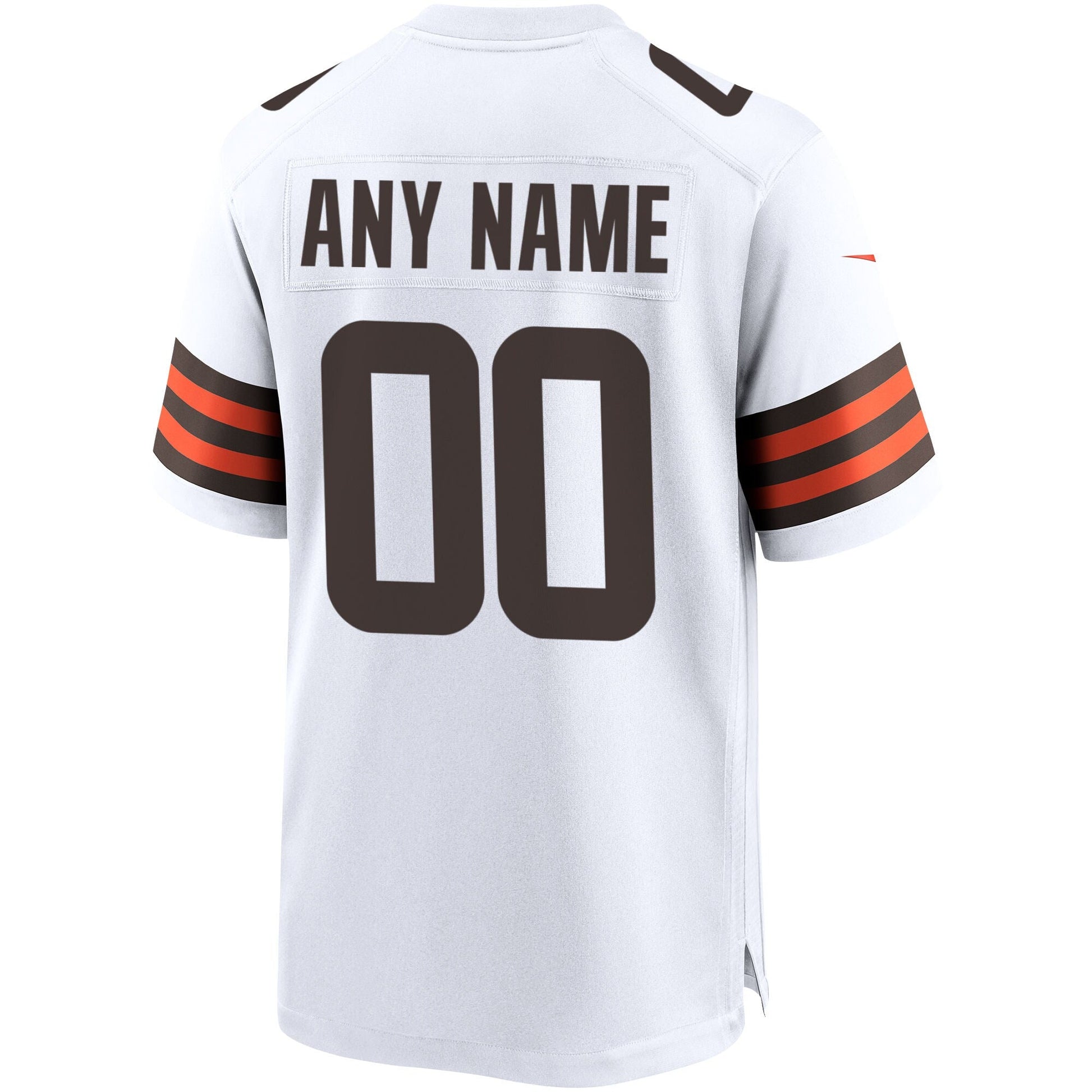 Cleveland Browns Custom Game Jersey - White football jersey product view 3