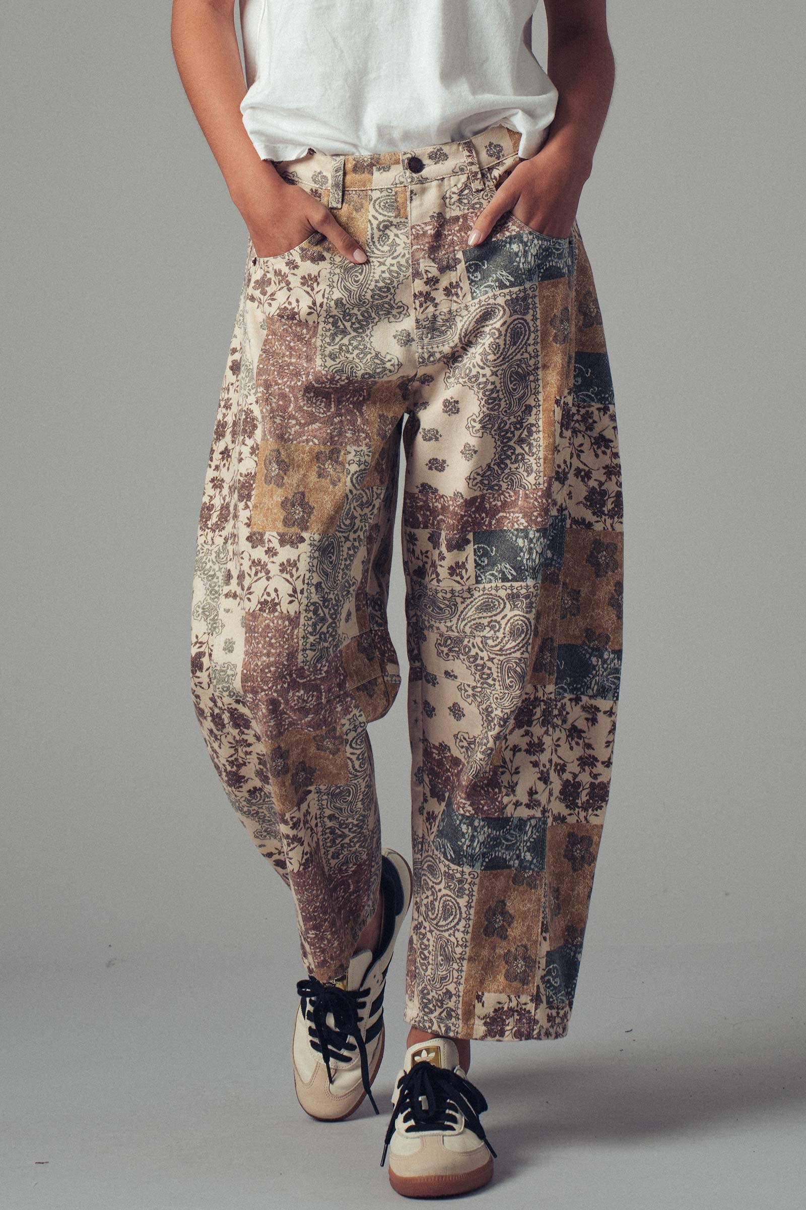 Boho Patchwork Wide Leg Pants Unisex T-shirt, Sweatshirt, Hoodie, Long Sleeve Tee - T-Shirt, Sweatshirt, Hoodie