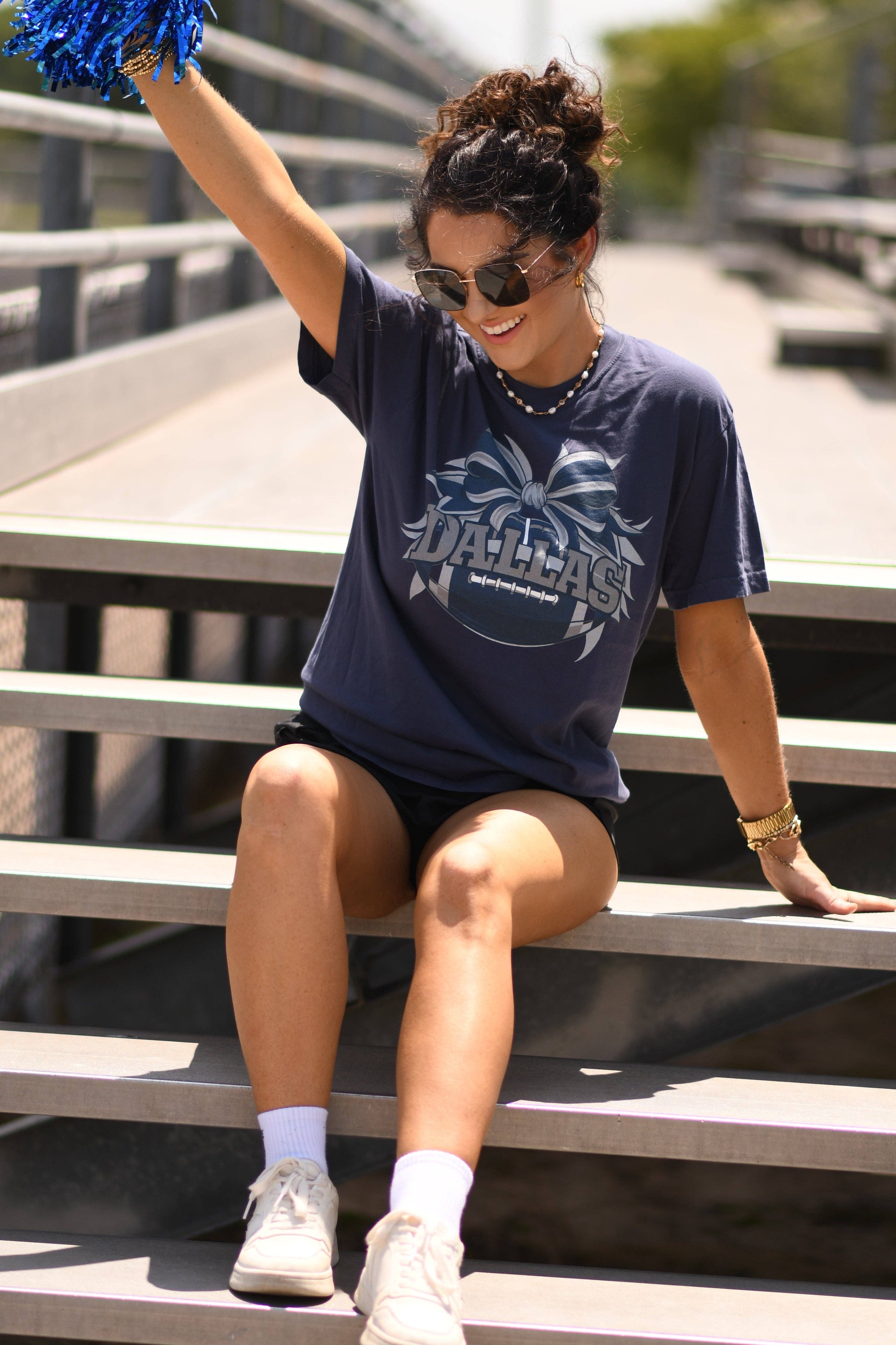 Dallas Football Bow Tee Unisex T-shirt, Sweatshirt, Hoodie, Long Sleeve Tee - T-Shirt, Sweatshirt, Hoodie