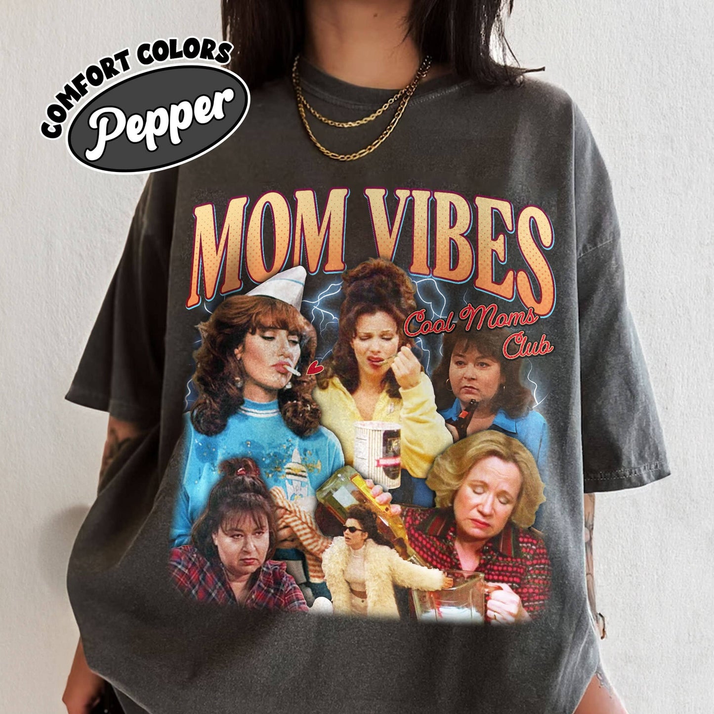 Retro Cool Mom Club Tee, Funny Mom Life Shirt, Mother's Day Unisex T-shirt, Sweatshirt, Hoodie, Long Sleeve Tee - T-Shirt, Sweatshirt, Hoodie