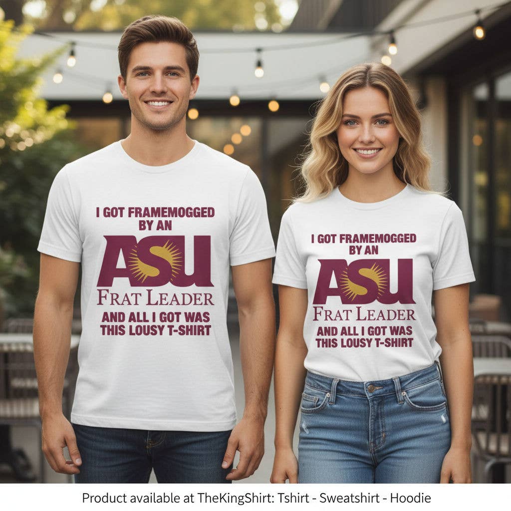Framemogged Frat Leader 2026 T Shirt Unisex T-shirt, Sweatshirt, Hoodie, Long Sleeve Tee - T-Shirt, Sweatshirt, Hoodie