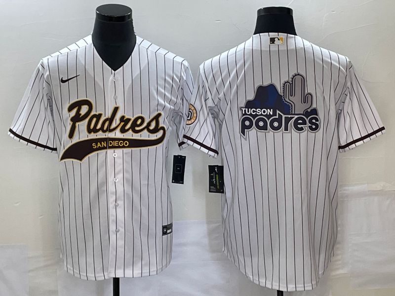 Men's San Diego Padres White Replica Team Jersey1 Joint Edition baseball jersey product view 1