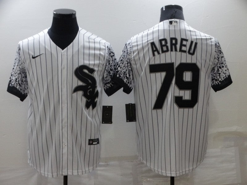 Men's Chicago White Sox Jose Abreu #79 White Authentic Game Jersey baseball jersey product view 1