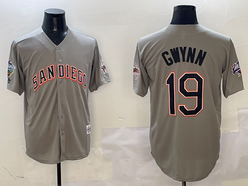 Men's San Diego Padres Tony Gwynn Gray Limited Player Jersey baseball jersey product view 1