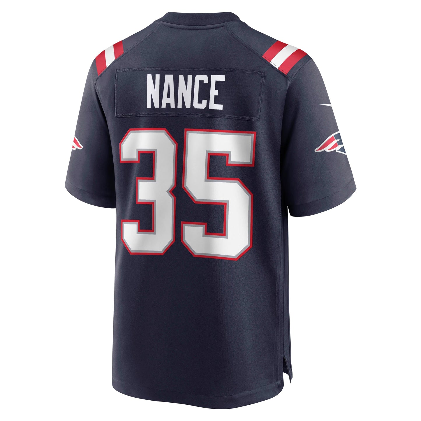 New England Patriots Jim Nance Navy Retired Player Jersey football jersey product view 1