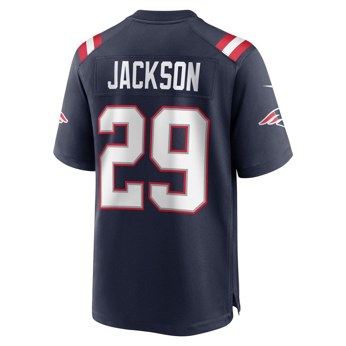 JC Jackson New England Patriots Game Jersey - Navy football jersey product view 3