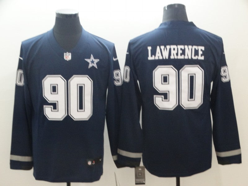Men's Dallas Cowboys DeMarcus Lawrence #90 Navy Player Game Jersey1 football jersey product view 1
