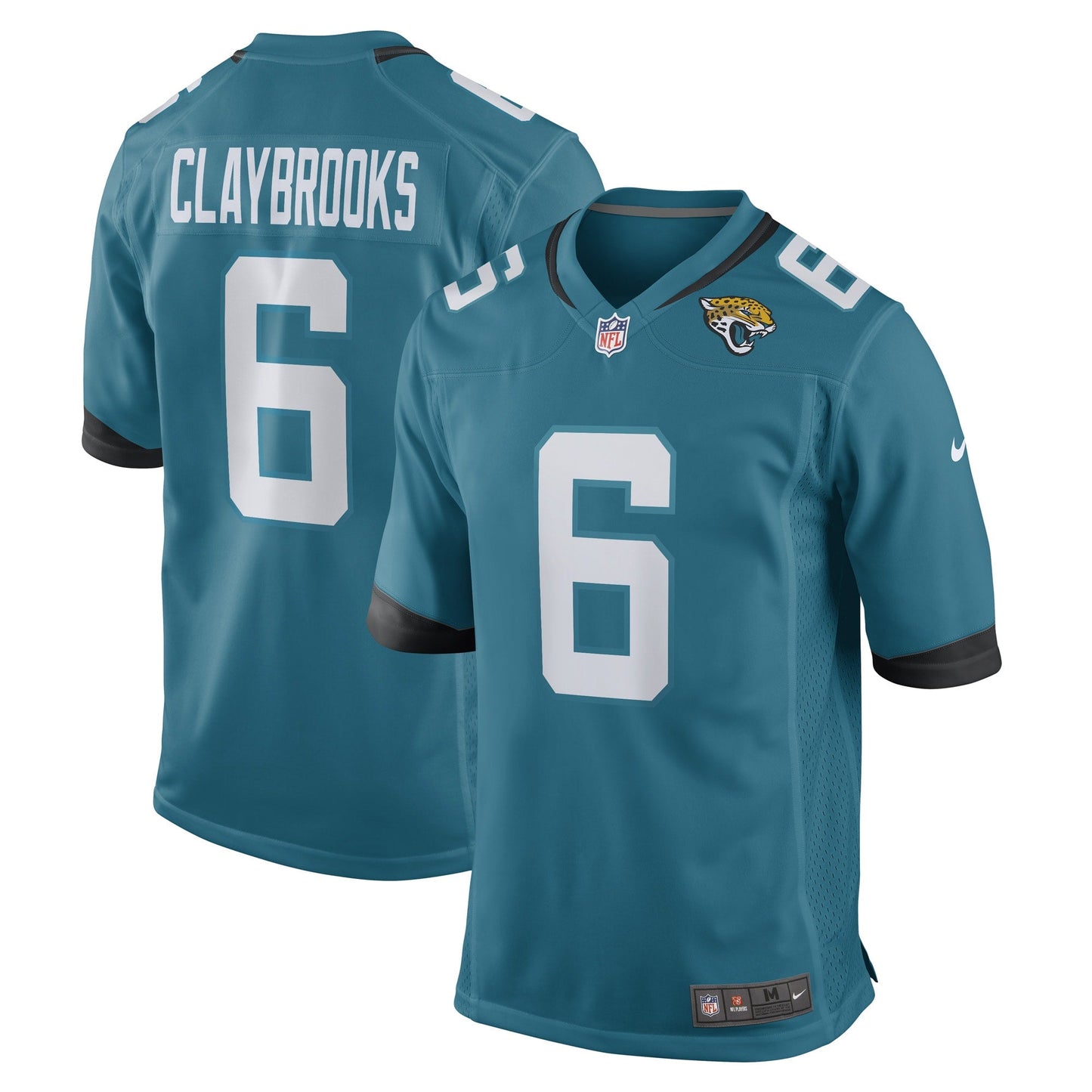 Chris Claybrooks Jacksonville Jaguars Game Jersey - Teal football jersey product view 1