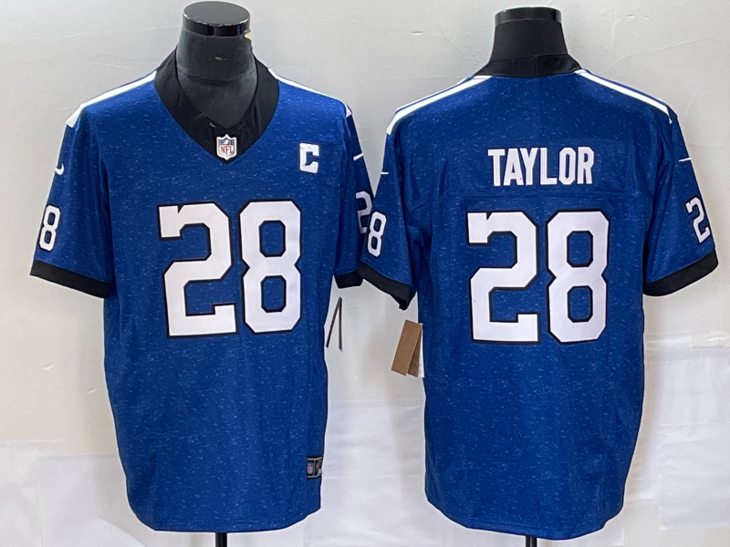 Men's Indianapolis Colts Jonathan Taylor #28 Blue Vapor F.U.S.E. Limited Jersey1 football jersey product view 1