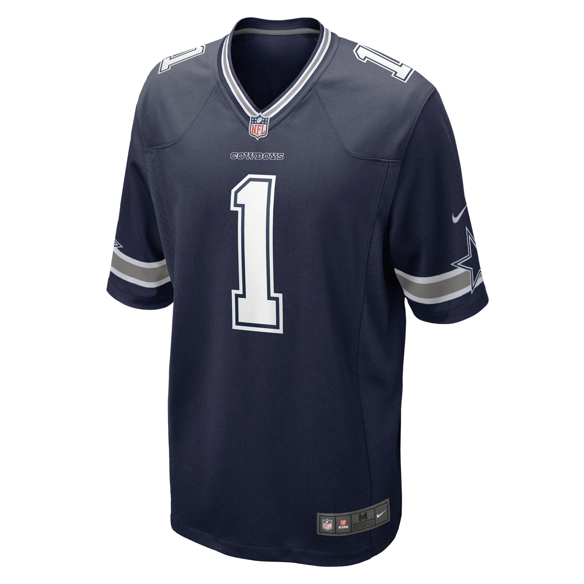 Number 1 Dad Dallas Cowboys Game Jersey - Navy football jersey product view 2