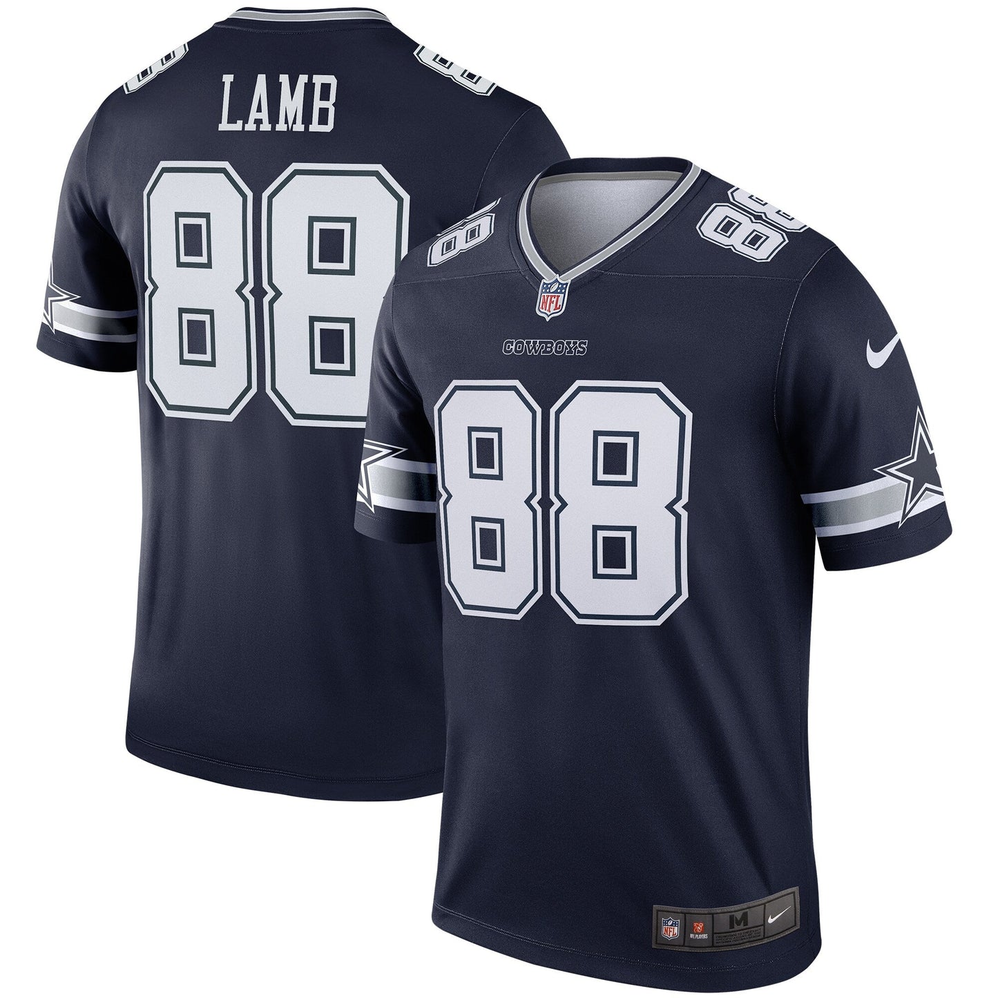 Dallas Cowboys CeeDee Lamb Navy Legend Player Performance Top football jersey product view 1