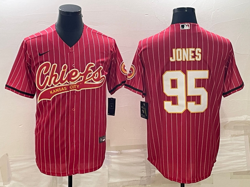 Men's Kansas City Chiefs Chris Jones Red Player Jersey Joint Edition football jersey product view 1