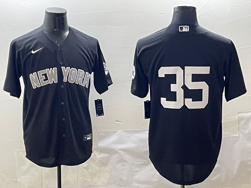 Men's New York Yankees Cody Bellinger Black Replica Team Jersey baseball jersey product view 1