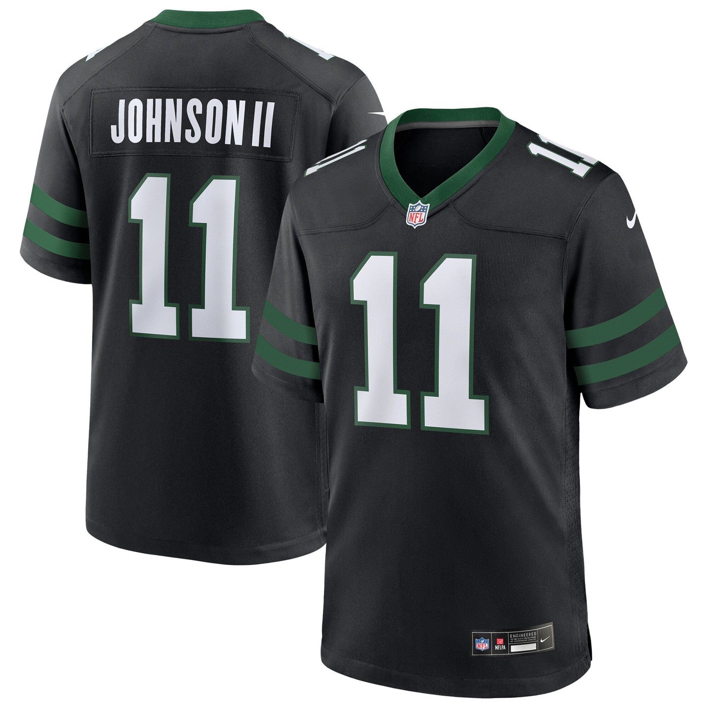 Jermaine Johnson II New York Jets Alternate Game Jersey - Legacy Black football jersey product view 1
