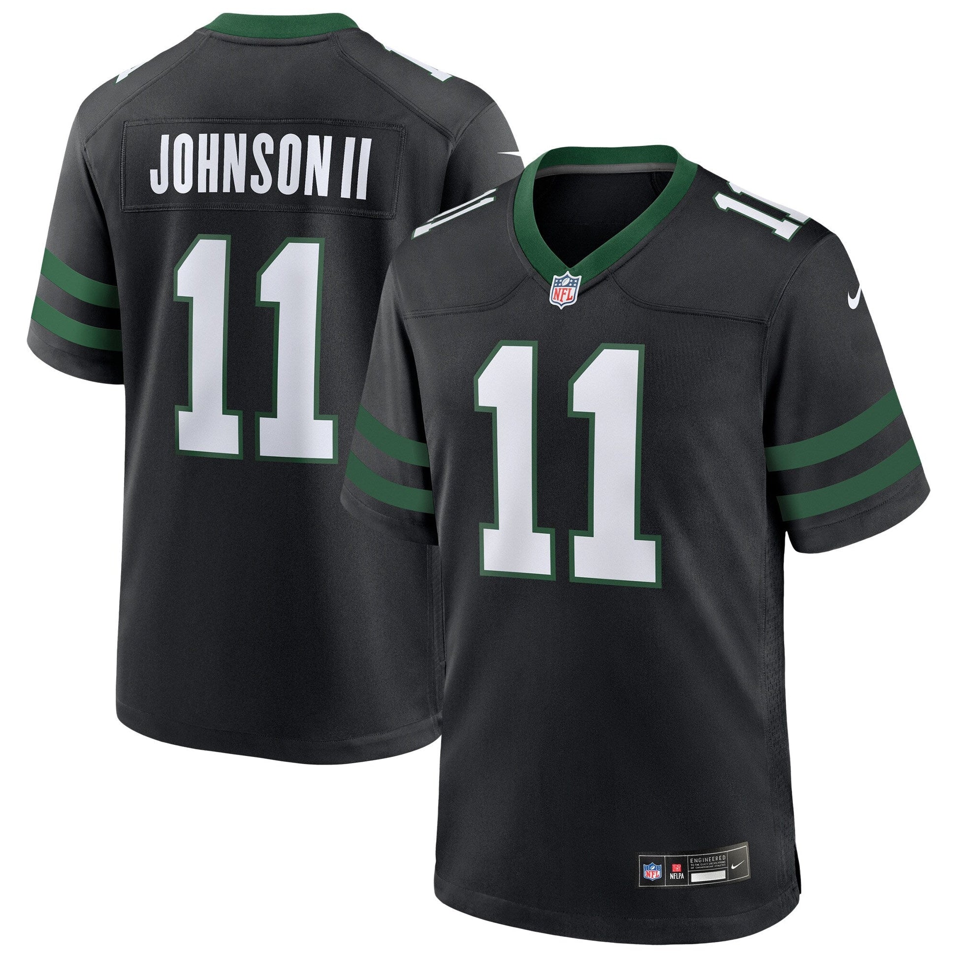 Jermaine Johnson II New York Jets Alternate Game Jersey - Legacy Black football jersey product view 1