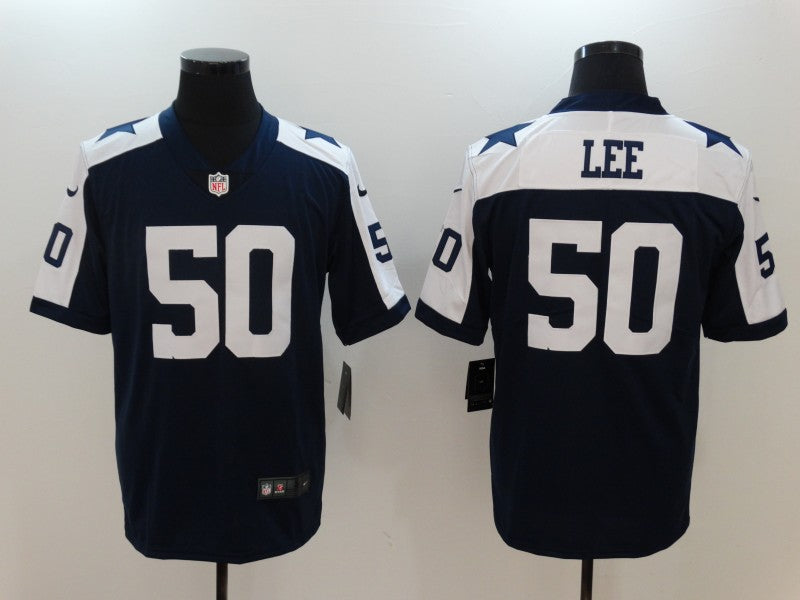Men's Dallas Cowboys Sean Lee #50 Navy Game Jersey1 football jersey product view 1