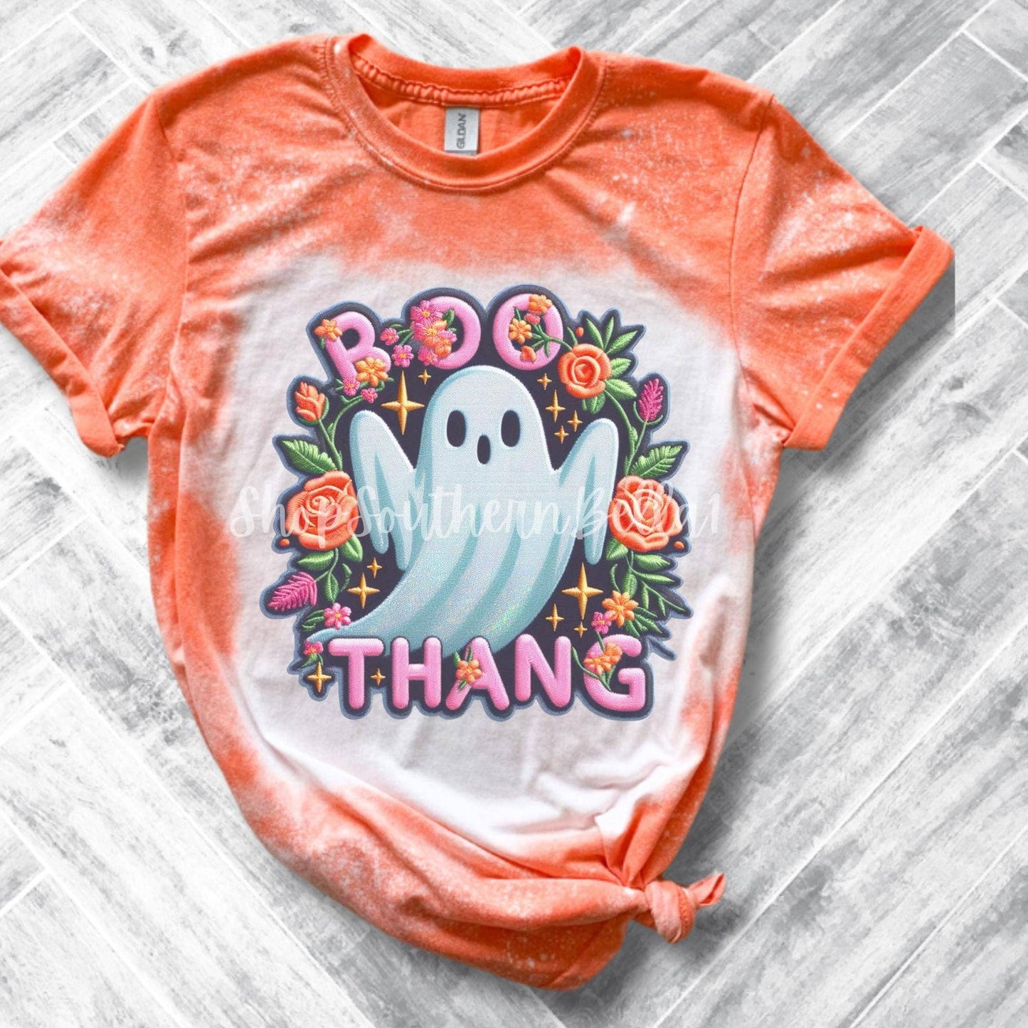 Boo Ghost Thang - Trendy Plus Size Halloween Bleached Tee Unisex T-shirt, Sweatshirt, Hoodie, Long Sleeve Tee - T-Shirt, Sweatshirt, Hoodie