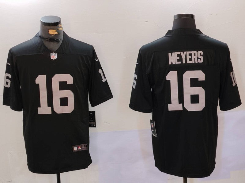 Men's Las Vegas Raiders Jakobi Meyers Black Game Jersey football jersey product view 1