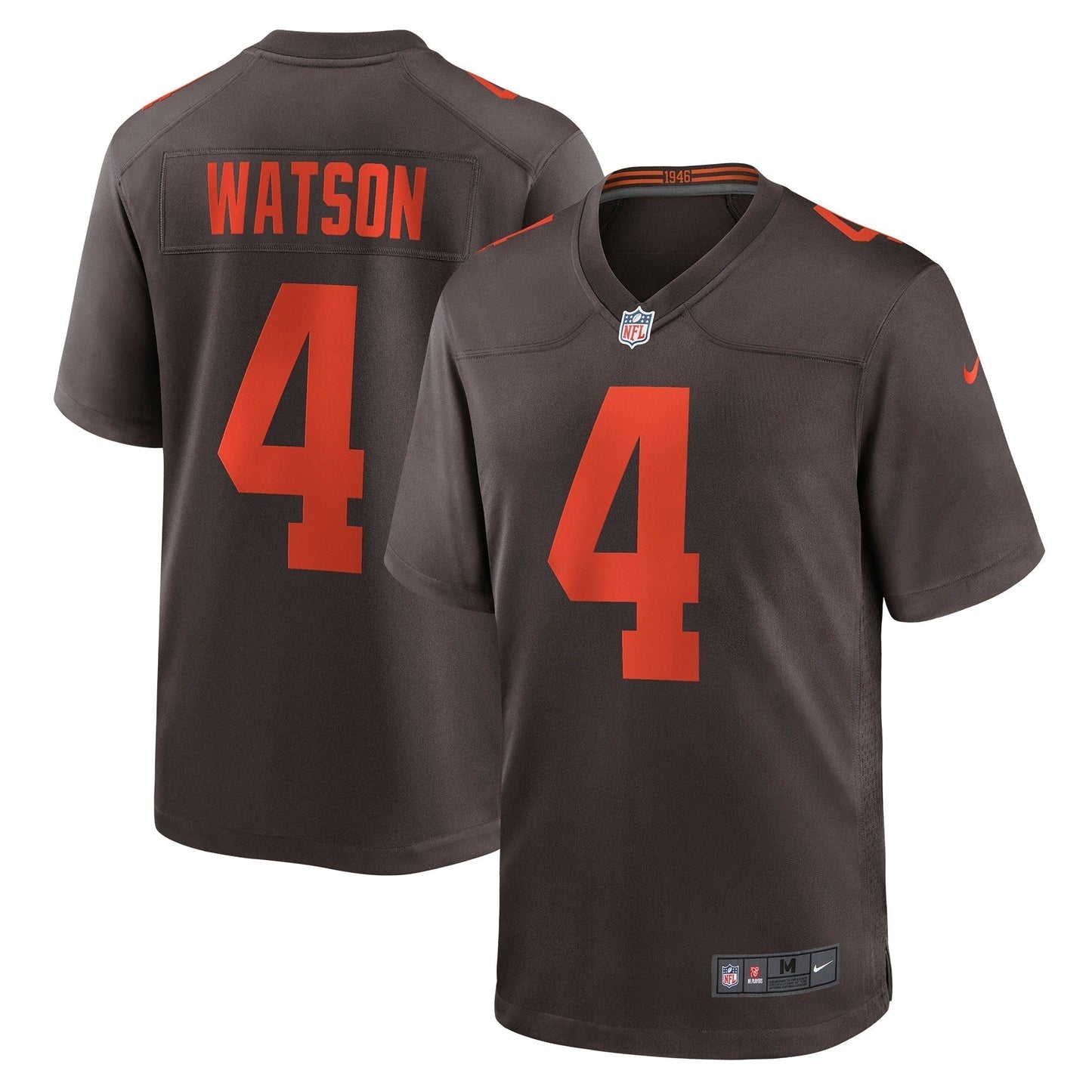 Deshaun Watson Cleveland Browns Alternate Game Jersey - Brown football jersey product view 1